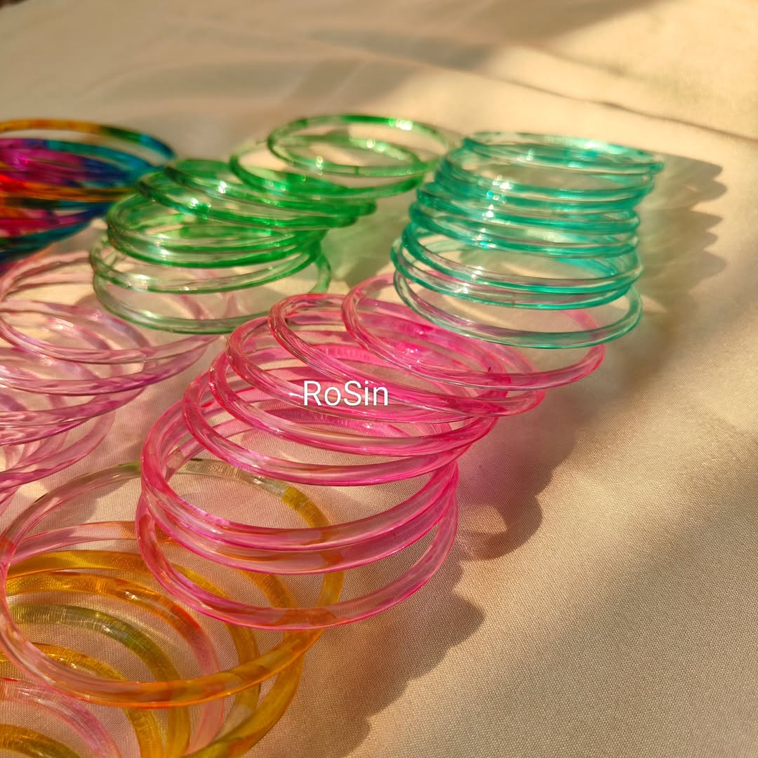 Jelly Glass Bangles(Pack Of 16 Bangles)