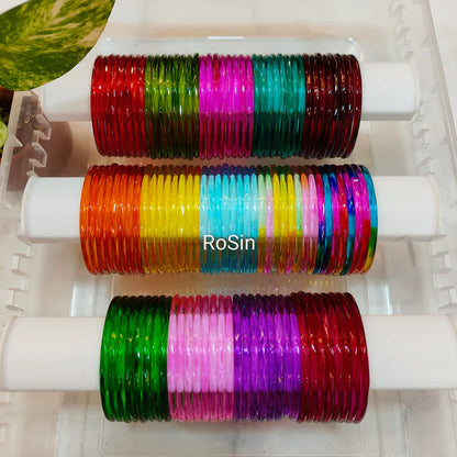 Jelly Glass Bangles(Pack Of 16 Bangles)