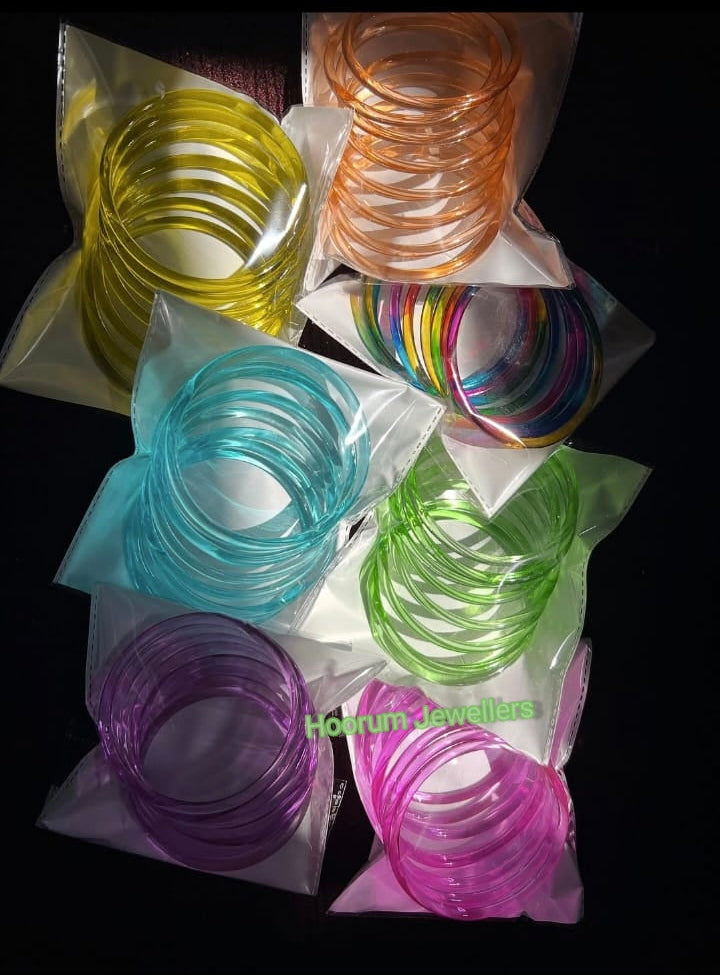Jelly Glass Bangles(Pack Of 16 Bangles)