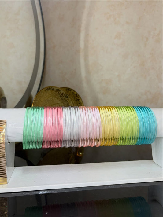 Jelly Glass Bangles(Pack Of 16 Bangles)
